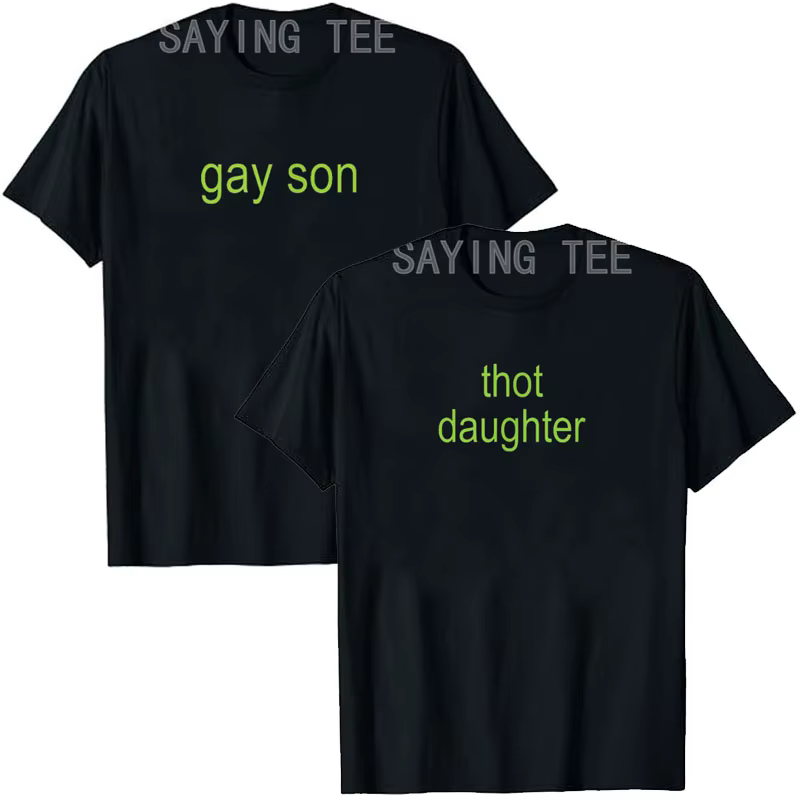 T-Shirt à Manches Courtes avec Lettres Humoristiques Imprimées