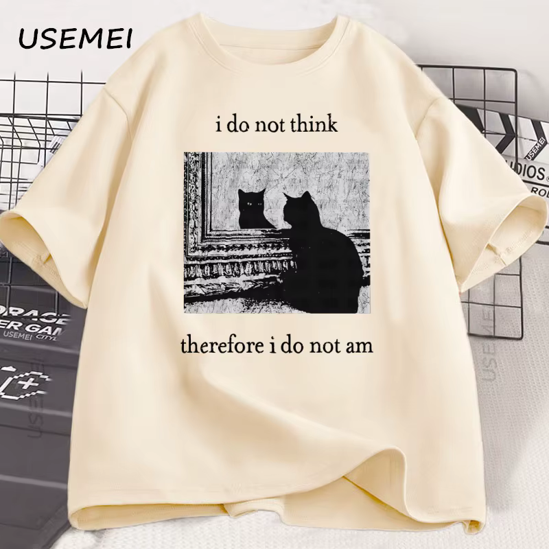 Je ne pense pas là, je ne suis pas T-shirt chat drôle