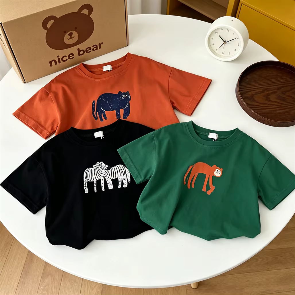 T-shirt mignon à manches courtes pour garçons et filles