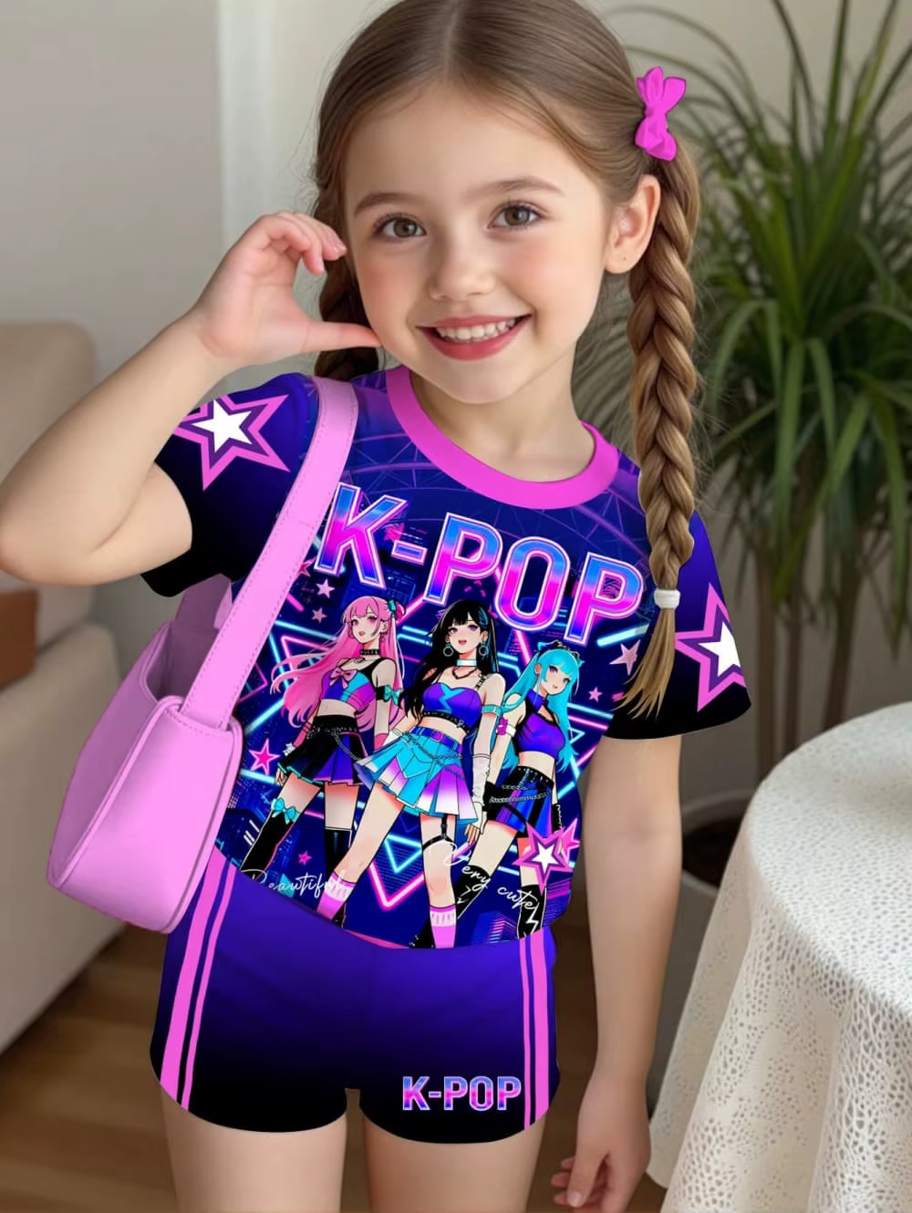Ensemble de t-shirts K-Pop pour filles