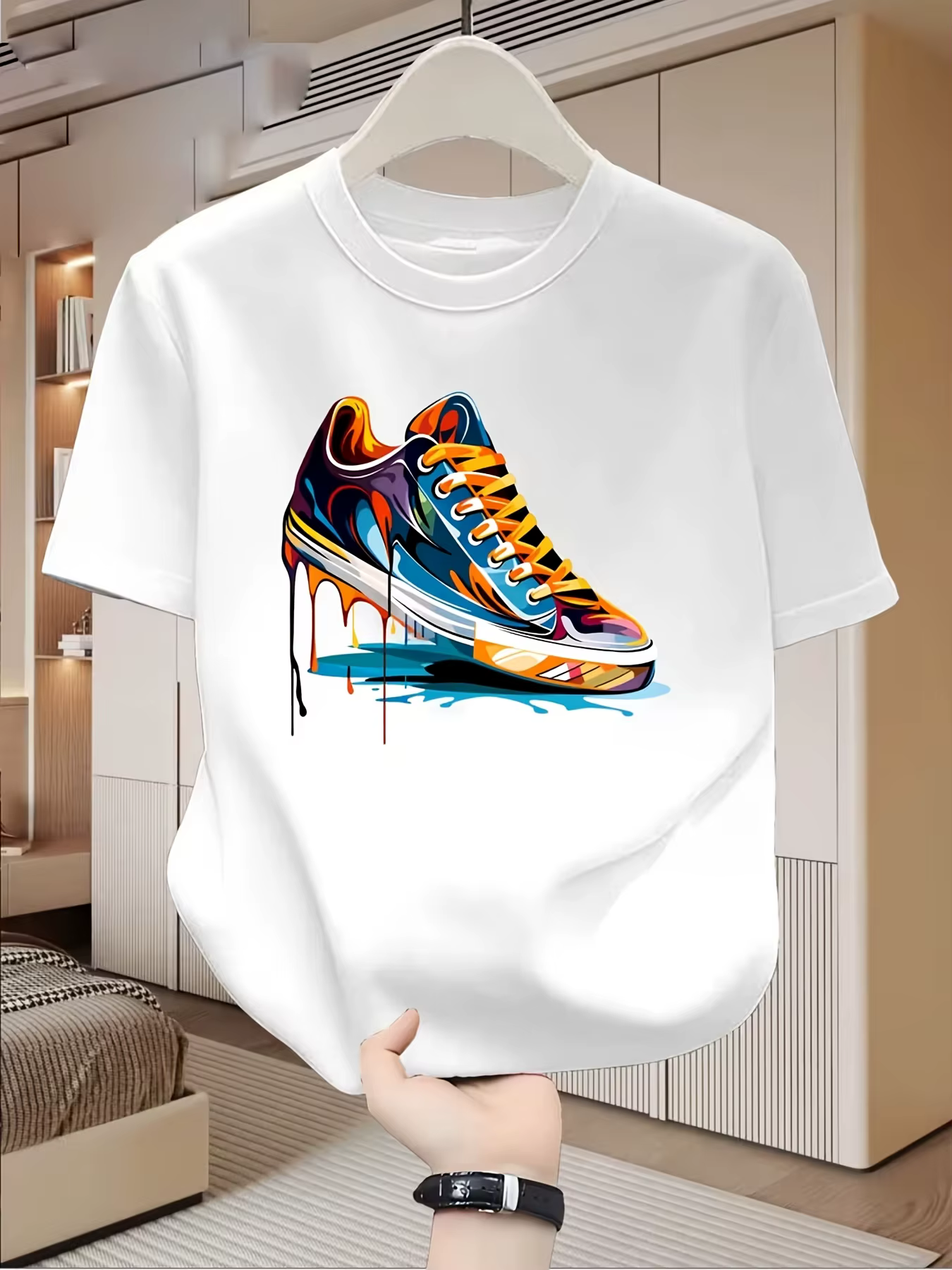 T-shirt homme tendance été 2026 avec imprimé graffiti