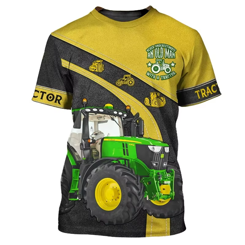T-shirt graphique de tracteur de ferme pour hommes
