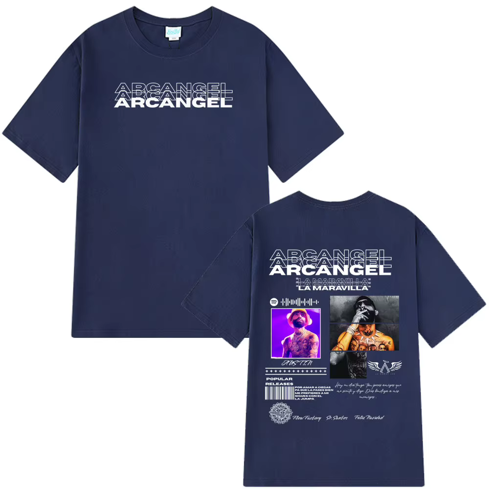 T-shirt de la tournée d'album du rappeur Arcangel pour hommes et femmes, mode hip-hop, t-shirt à manches courtes surdimensionné, t-shirt décontracté gothique punk en coton