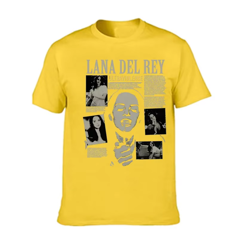 Chanteur Lana Del Rey imprimer t-shirt hommes femmes mode Hip Hop Streetwear Harajuku à manches courtes grande taille