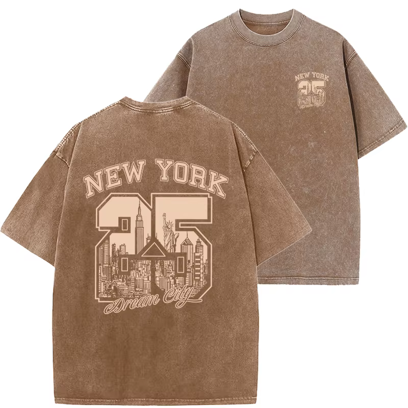 T-shirt à imprimé amusant de la ville de New York pour hommes et femmes