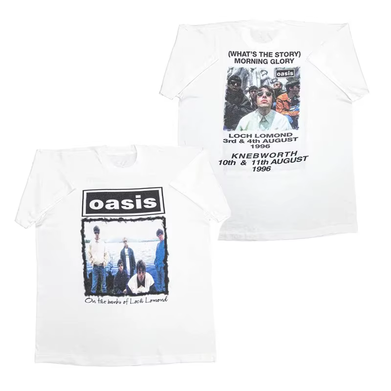 T-Shirt rétro Oasis Rock Punk Band