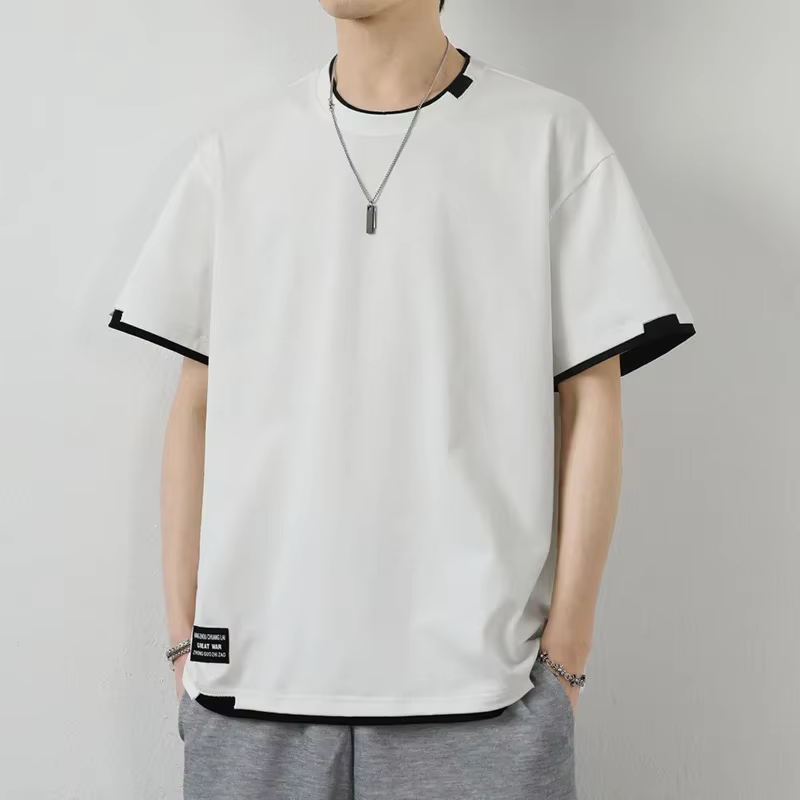 T-shirt décontracté en coton imprimé pour homme – Léger