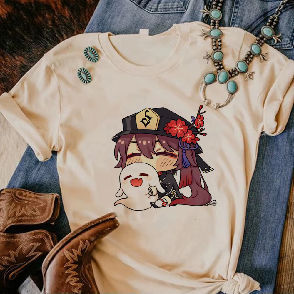 Genshin Impact t-shirt femmes anime drôle manga t-shirts femme vêtements de créateur