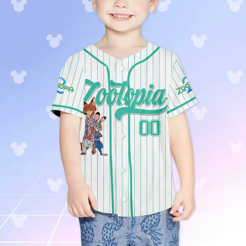 T-shirt imprimé en 3D Crazy Zootopia Classic Protagonist pour enfants