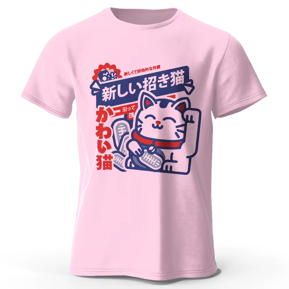 T-Shirt 100% coton imprimé Anime Kawaii