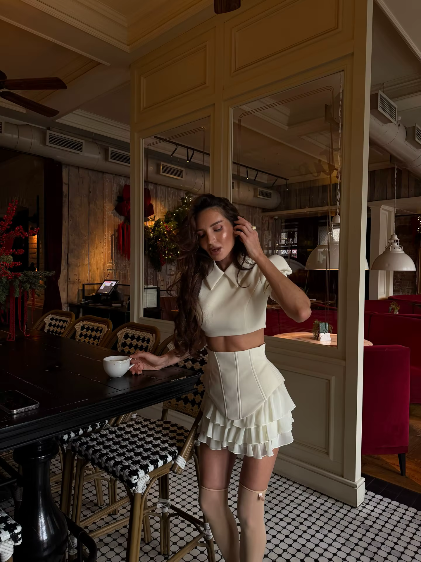 Tenue 2 pièces blanche tendance pour femmes