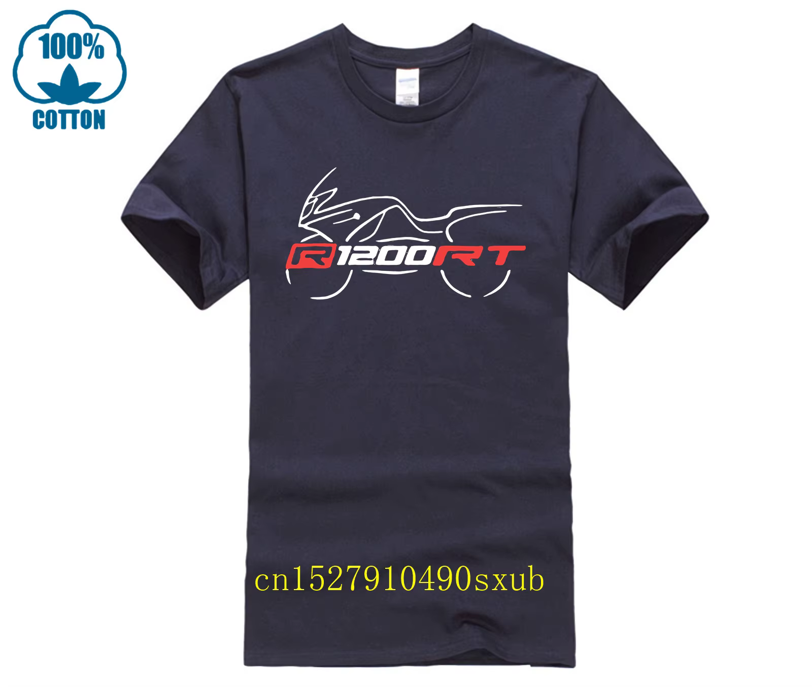 T-Shirt personnalisé R 1200 Rt Style moto gris Th Rt B13 col rond cool homme