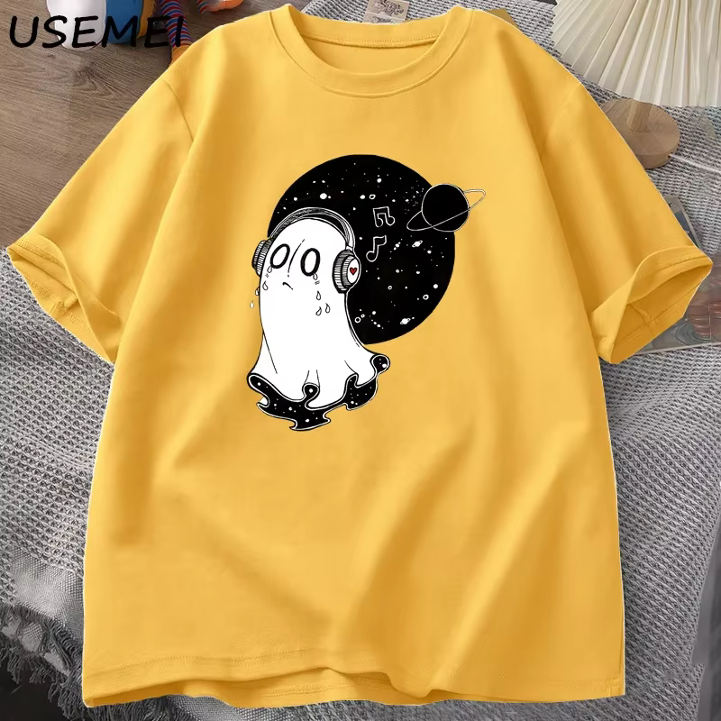 Napstablook Undertale T-shirt à manches courtes en coton pour hommes et femmes