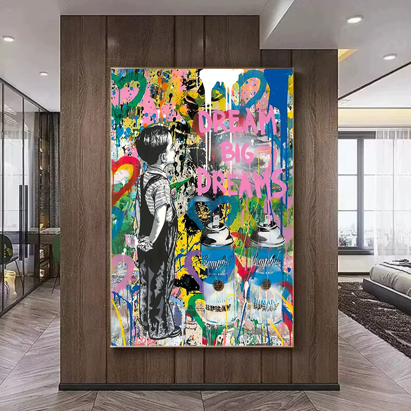 Graffiti Street Wall Art Pop Art affiches Banksy Portraits de personnes célèbres peintures à l'huile abstraites imprimées salon décor à la maison