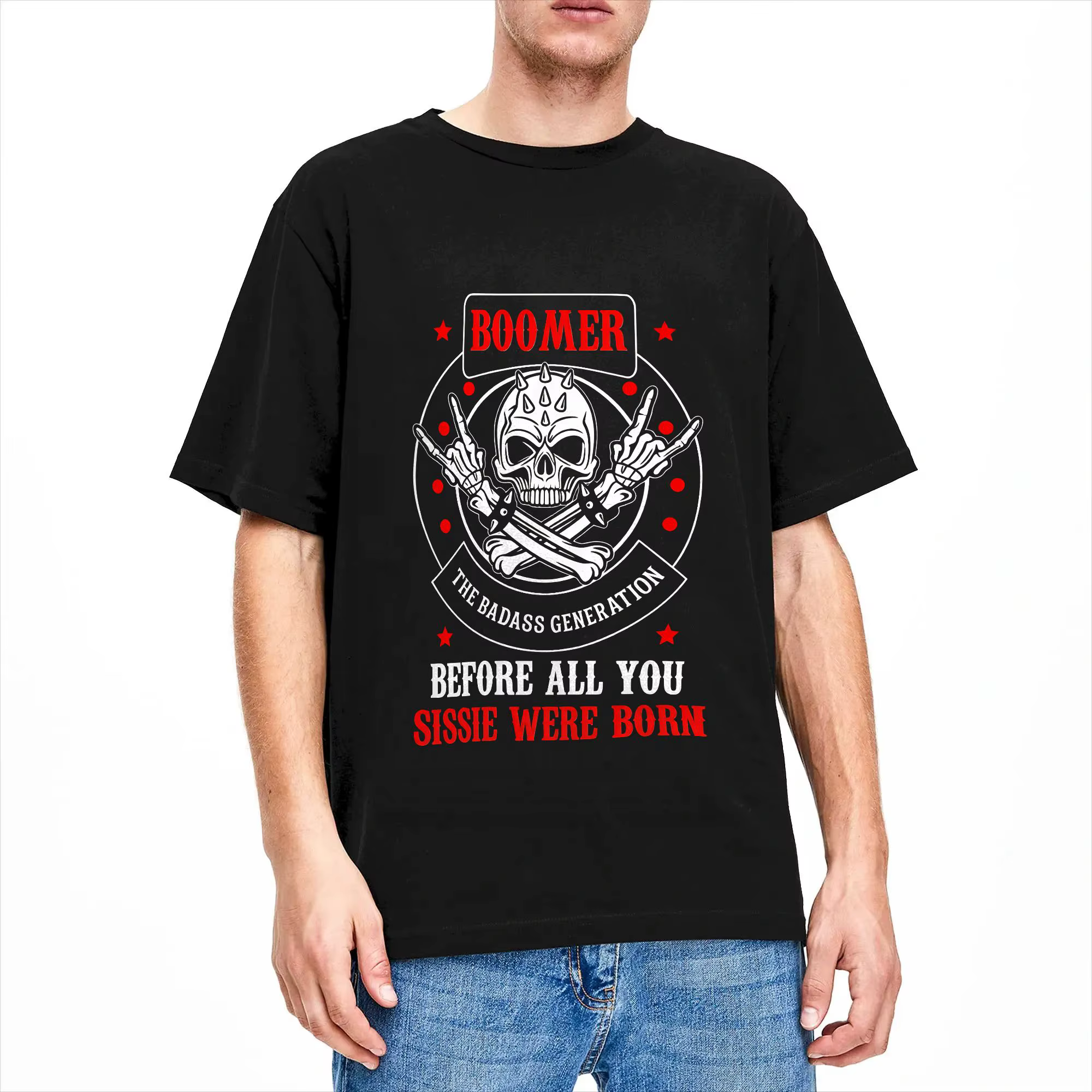 T-shirt surdimensionné d'été Boomer The Badass Generation Before All You Sissies Were Born