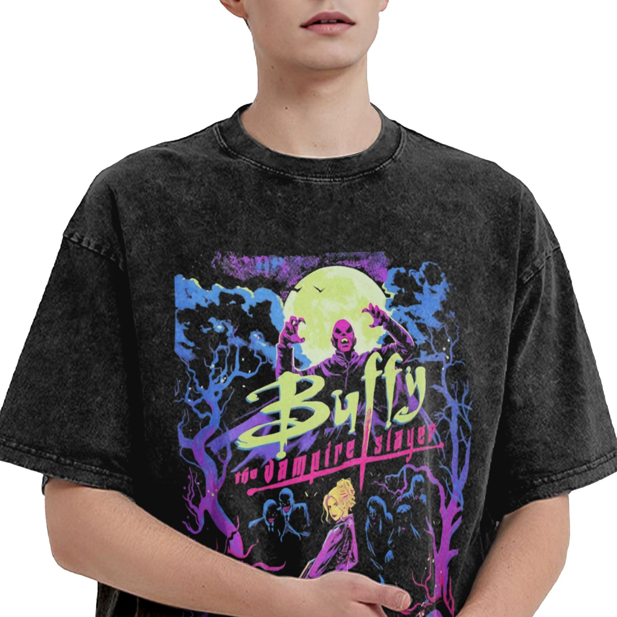 Buffy contre les vampires Slayers t-shirt Style Harajuku pour hommes femmes 100% coton t-shirts vêtements