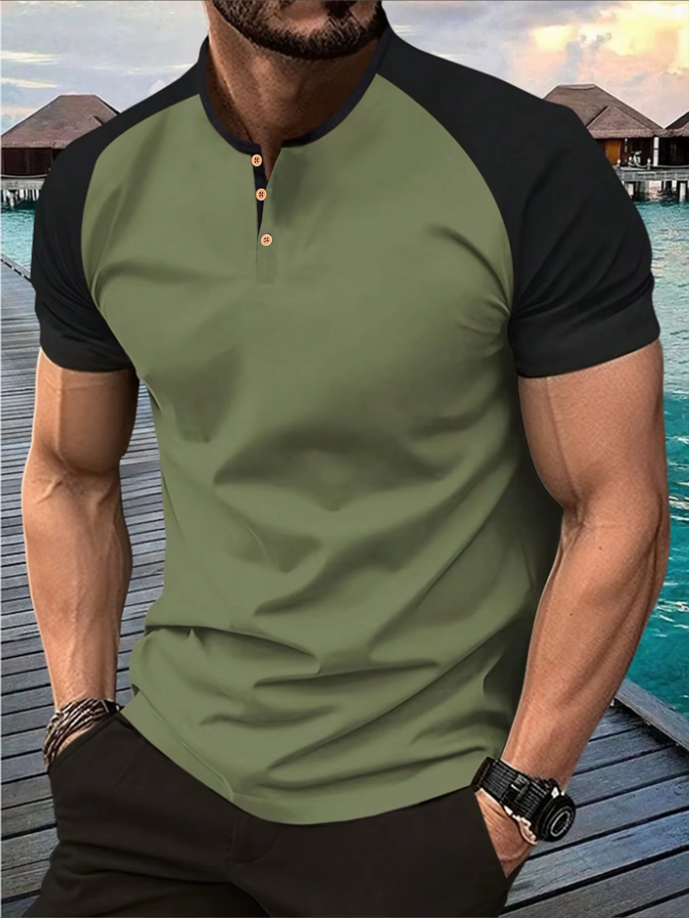 T-shirt Henry pour hommes