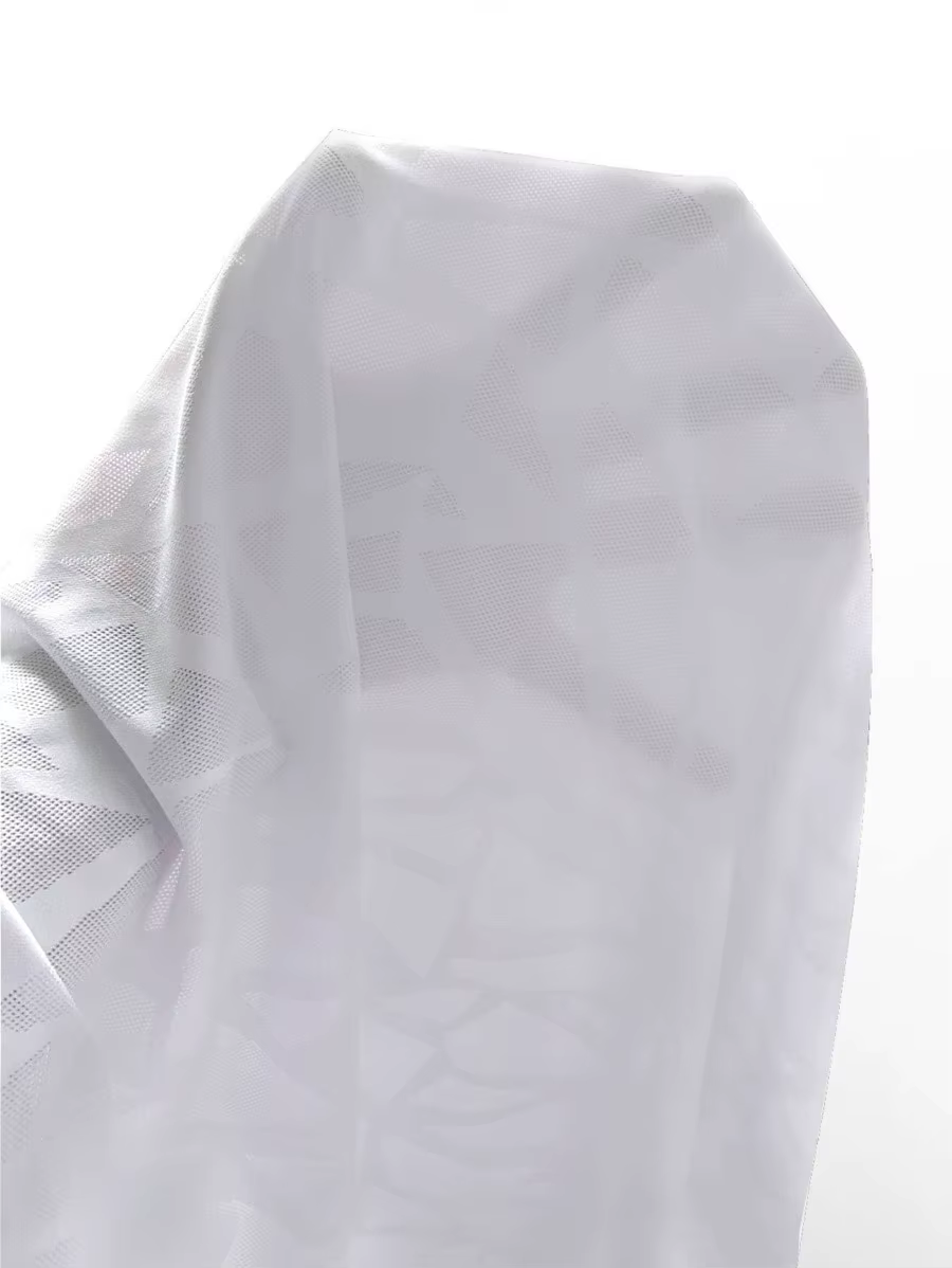 T-shirt chic à imprimé géométrique pour femme – Ourlet incurvé flatteur