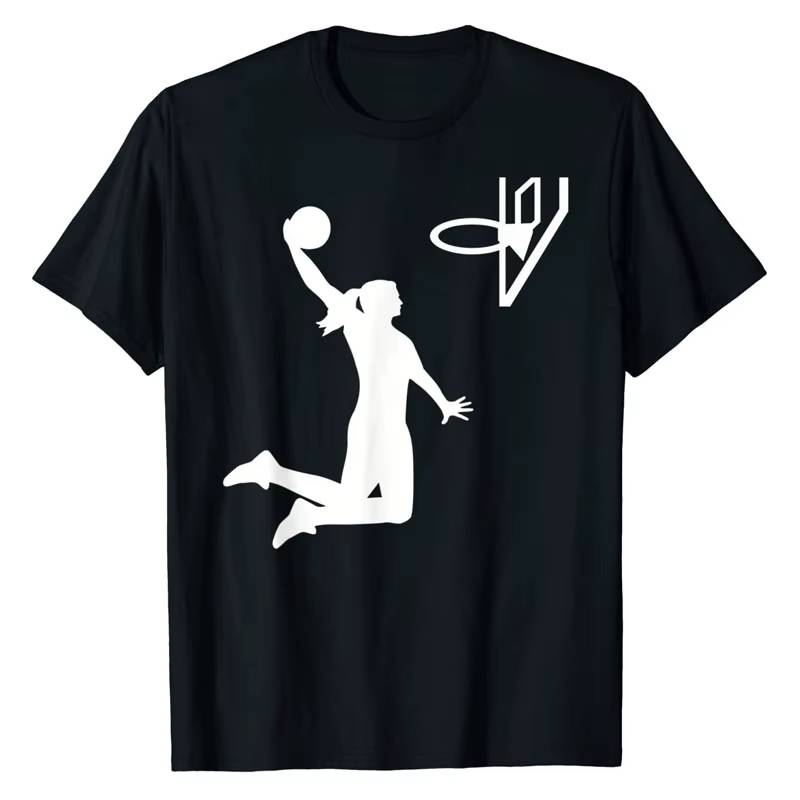 T-shirt graphique de joueur de basket-ball pour femmes et filles