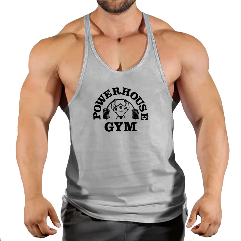 Haut pour Fitness hommes gilet gymnastique homme musculation chemise Stringer gilets sans manches sweat T-shirts