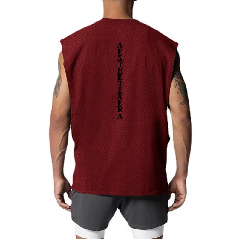 Vêtements de musculation en maille à séchage rapide pour hommes