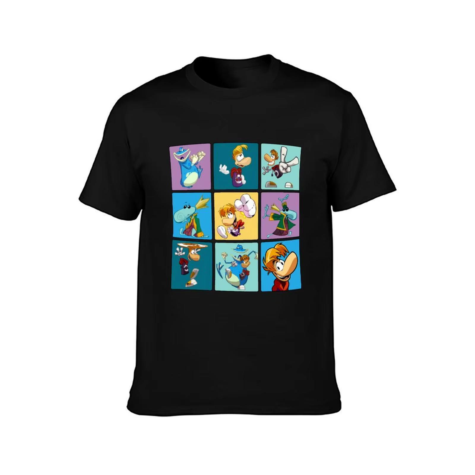 T-shirt Rayman Squares décontracté à manches courtes pour hommes