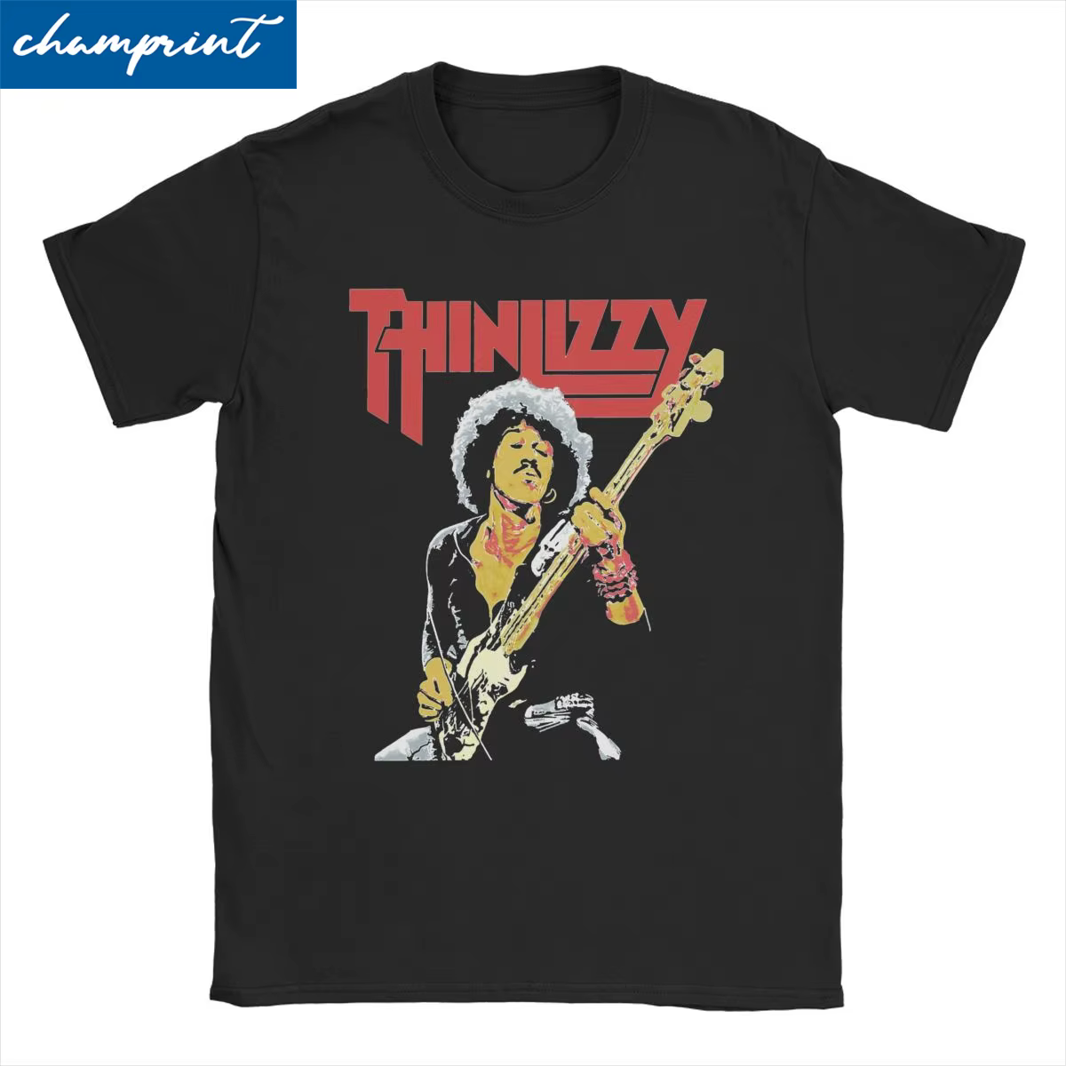 T-Shirt Rock Band à Manches Courtes et Col Rond pour Homme et Femme