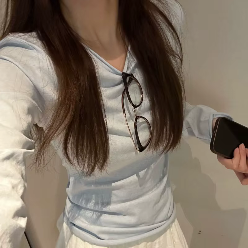 T-shirt à manches longues bouclé pour femmes