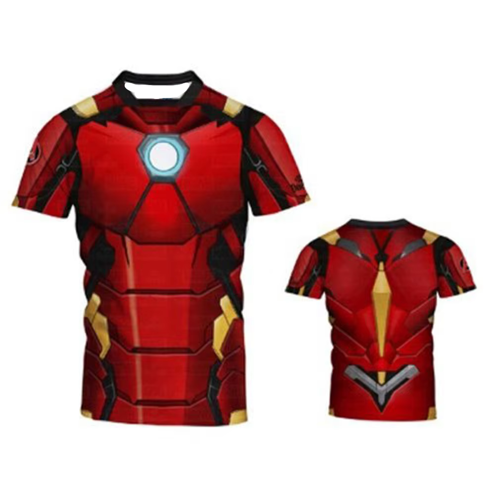 Marvel Iron Man – chemise de compression 3D à séchage rapide pour hommes