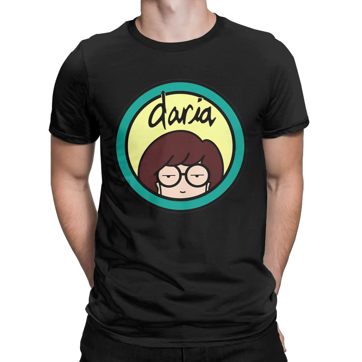 Dessin animé d-darias Logo t-shirt hommes coton