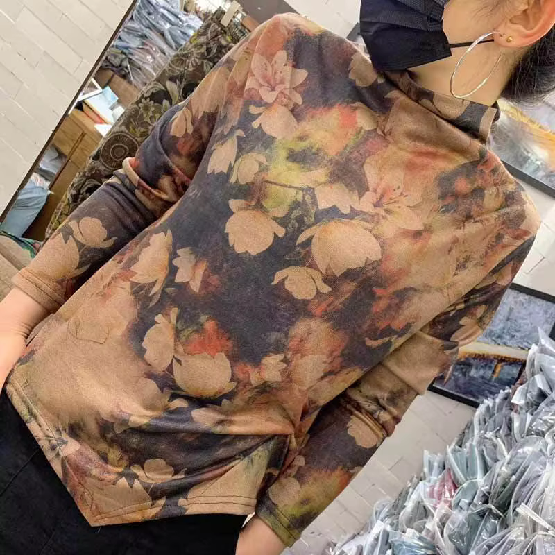 T-shirt imprimé floral pour femmes