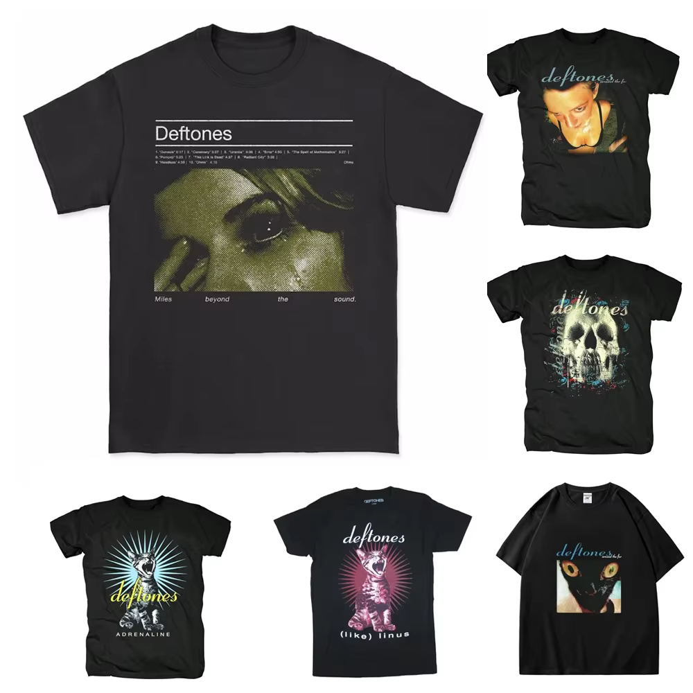 2025 Deftones chanteur groupe t-shirt hommes femmes Hip Hop Rock