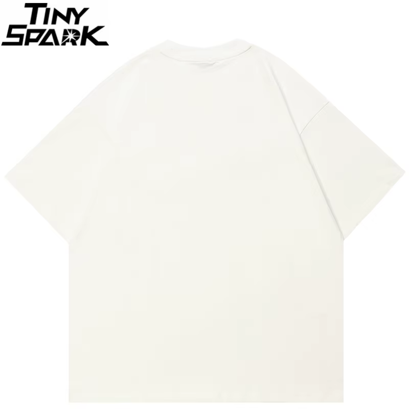 T-shirt Homme 2026 Streetwear Décontracté Beige Blanc Esthétique Minimaliste Imprimé Graphique