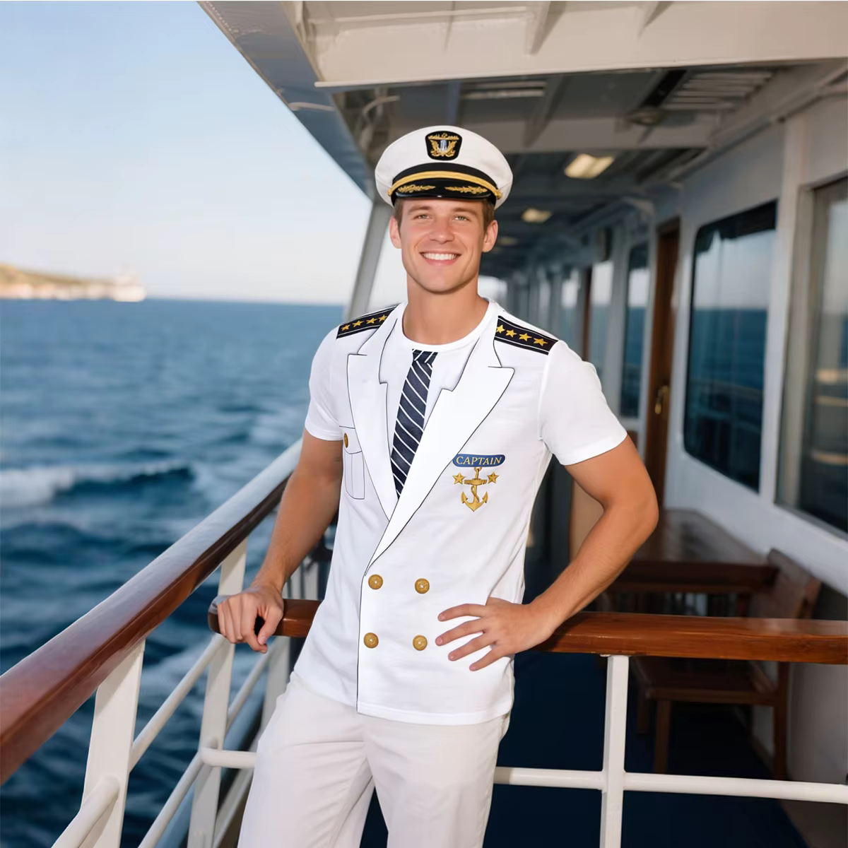 T-shirt pour homme, t-shirt Captain
