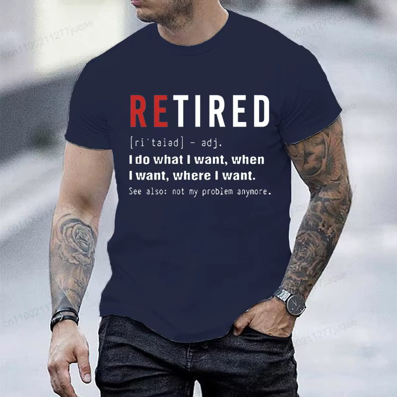 T-Shirt de défi retraité pour hommes et femmes