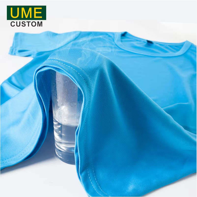T-shirt à séchage rapide Logo personnalisé haut de sport respirant broderie