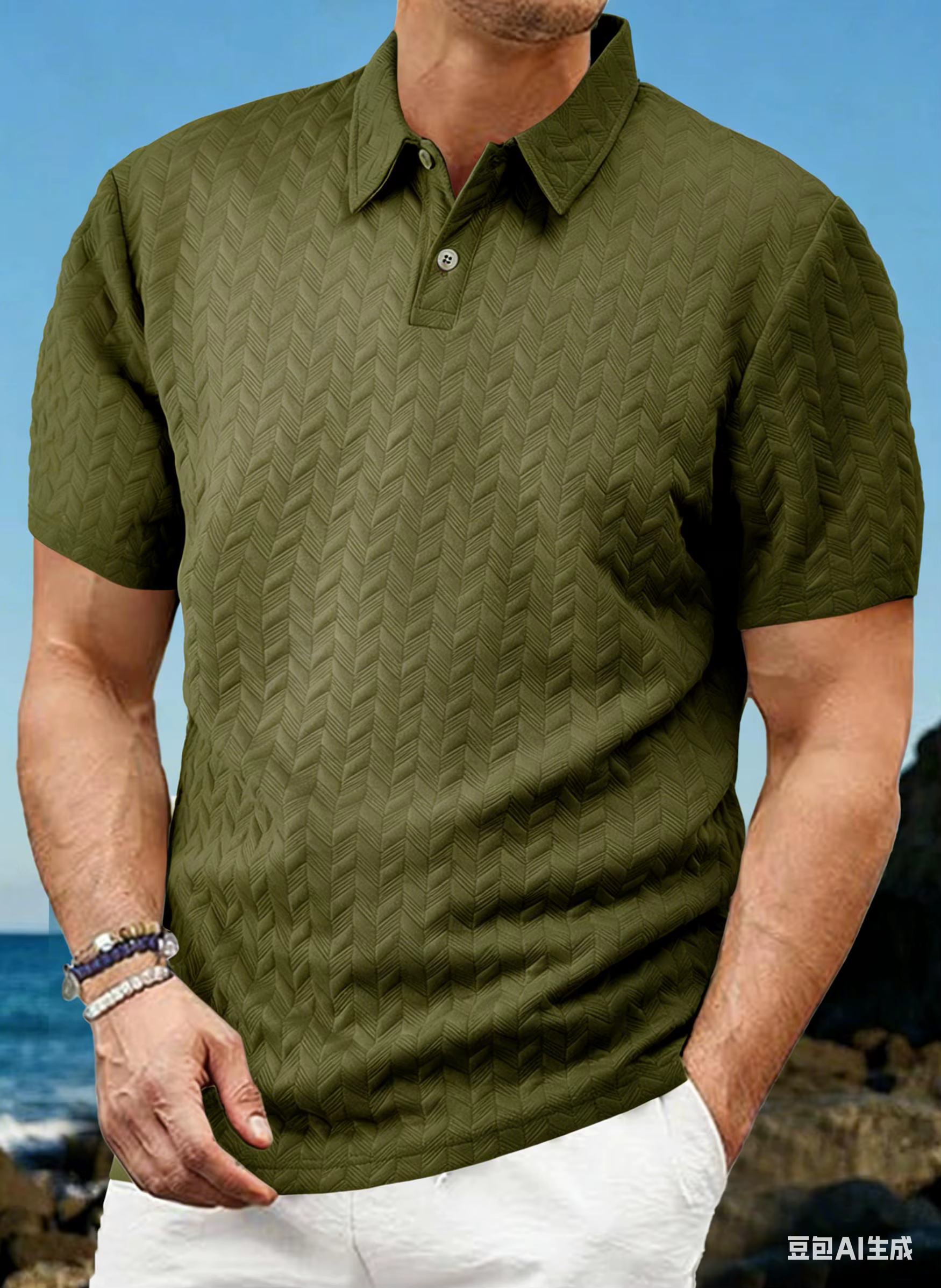 Polo homme d'été à manches courtes
