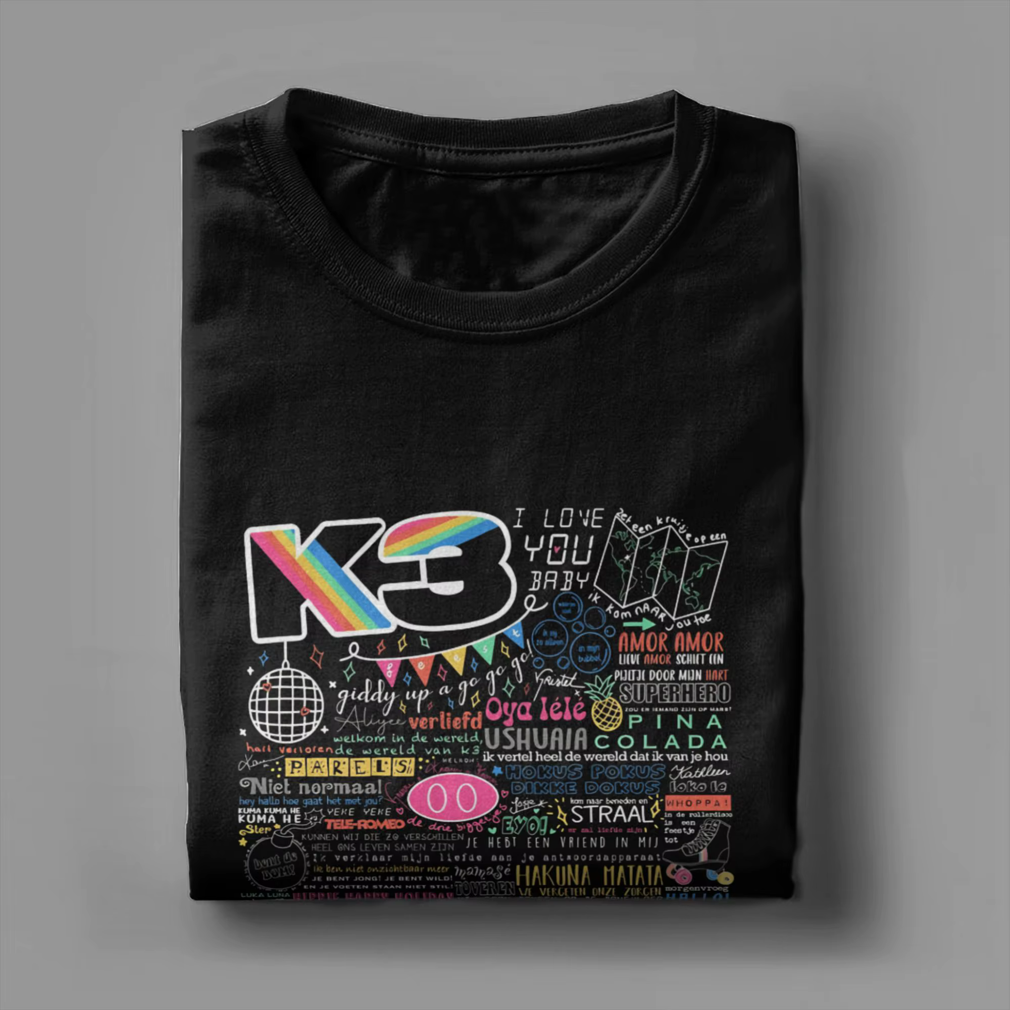 K3 Studio100 T-Shirt d'été en coton pour homme