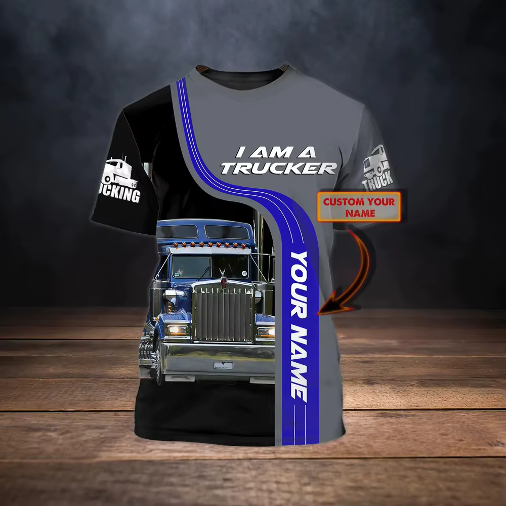PLstar Cosmos été hommes T-shirt camionneur nom personnalisé impression 3D