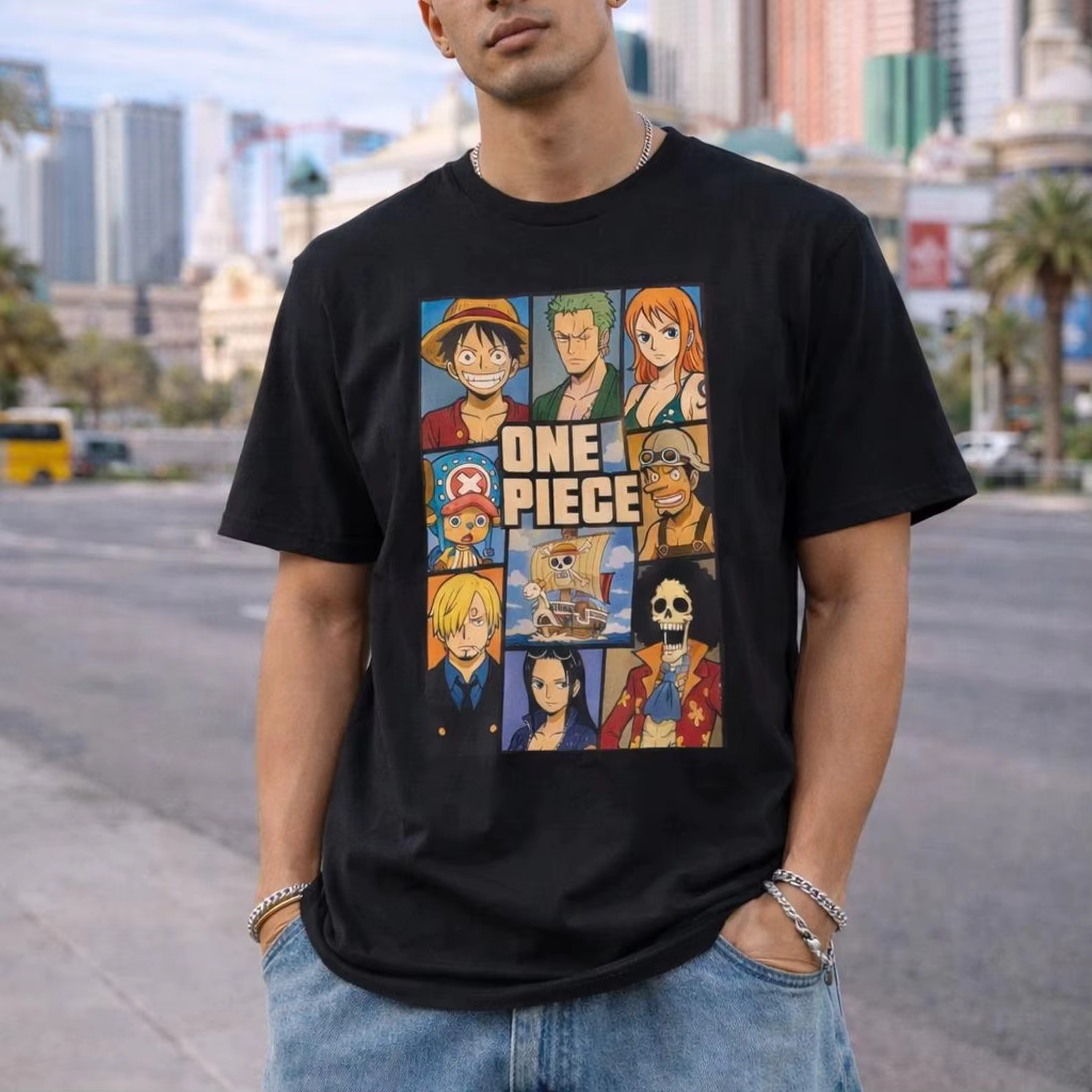 T-shirt One Piece Luffy pour Hommes et Femmes