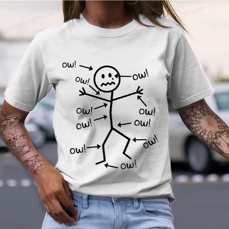 Ow Ow Ow T-Shirt drôle sensibilisation à la douleur chronique