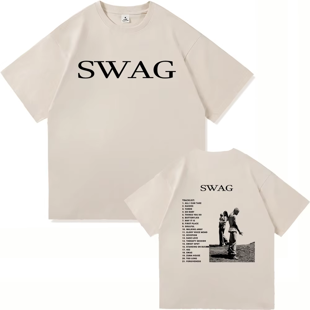 Justin Bieber SWAG t-shirt 2025 nouvel Album hommes/femmes vêtements Harajuku haute qualité