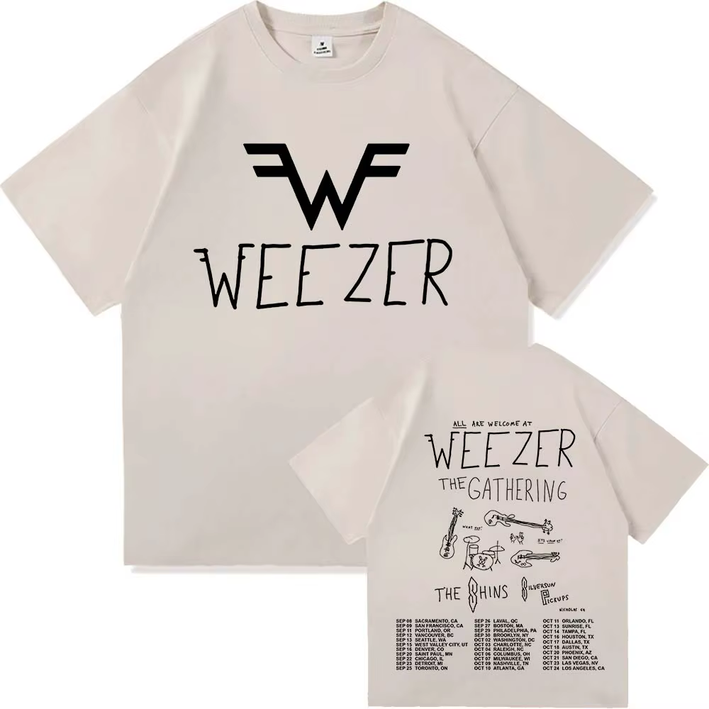 Weezer The Gathering Tour 2026 T-shirt en coton doux pour femmes/hommes