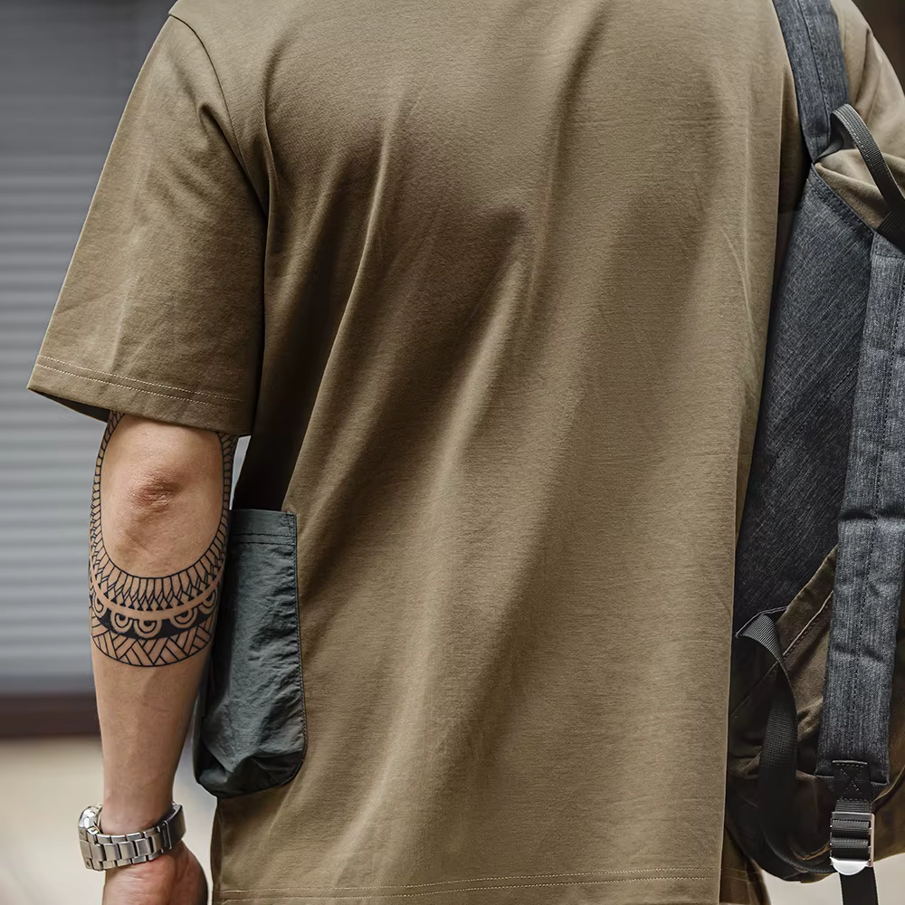 Maden-T-shirt imprimé à manches courtes pour homme