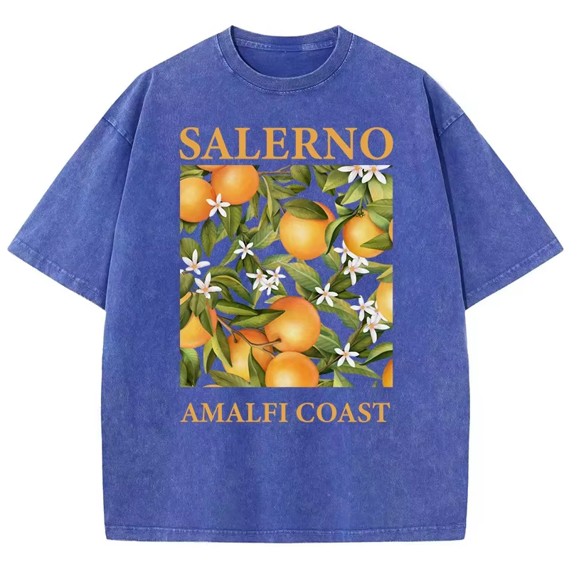 T-shirt à manches courtes délavé pour hommes