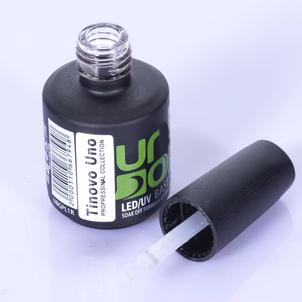 Tinovo – Vernis à ongles en caoutchouc Uno, couche de Base et de finition, pour Gel, Semi-Permanent, UV, longue durée, Nail Art, 2 pièces/ensemble, 15ML
