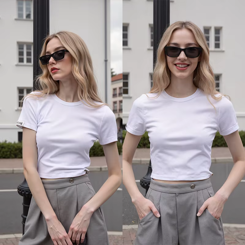 Motifs de couture pour T-shirt femme en 7 tailles (XS-XXXL)