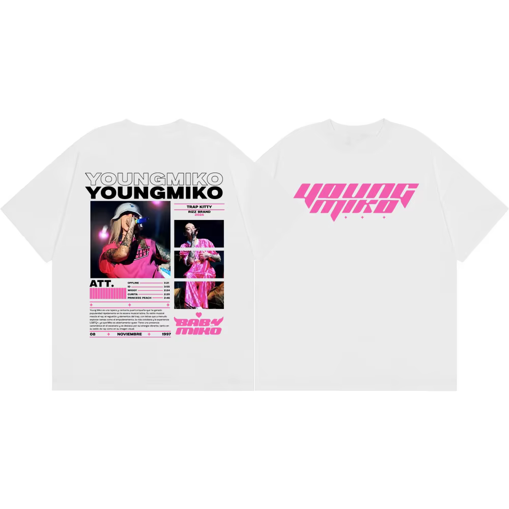 T-shirt de rappeur Young Miko pour hommes et femmes