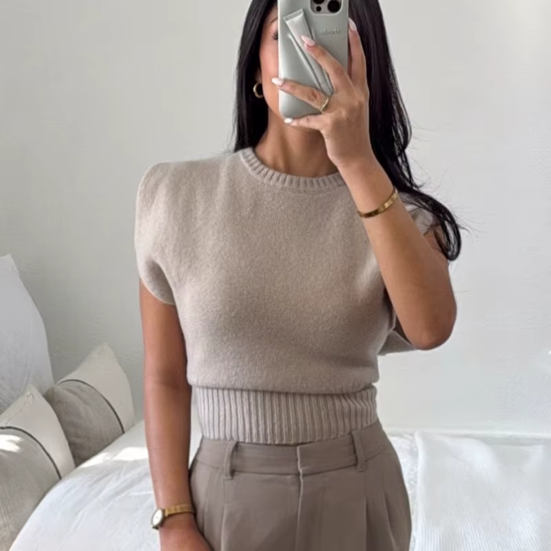 Gilets sans manches pour femmes gilet Tricot