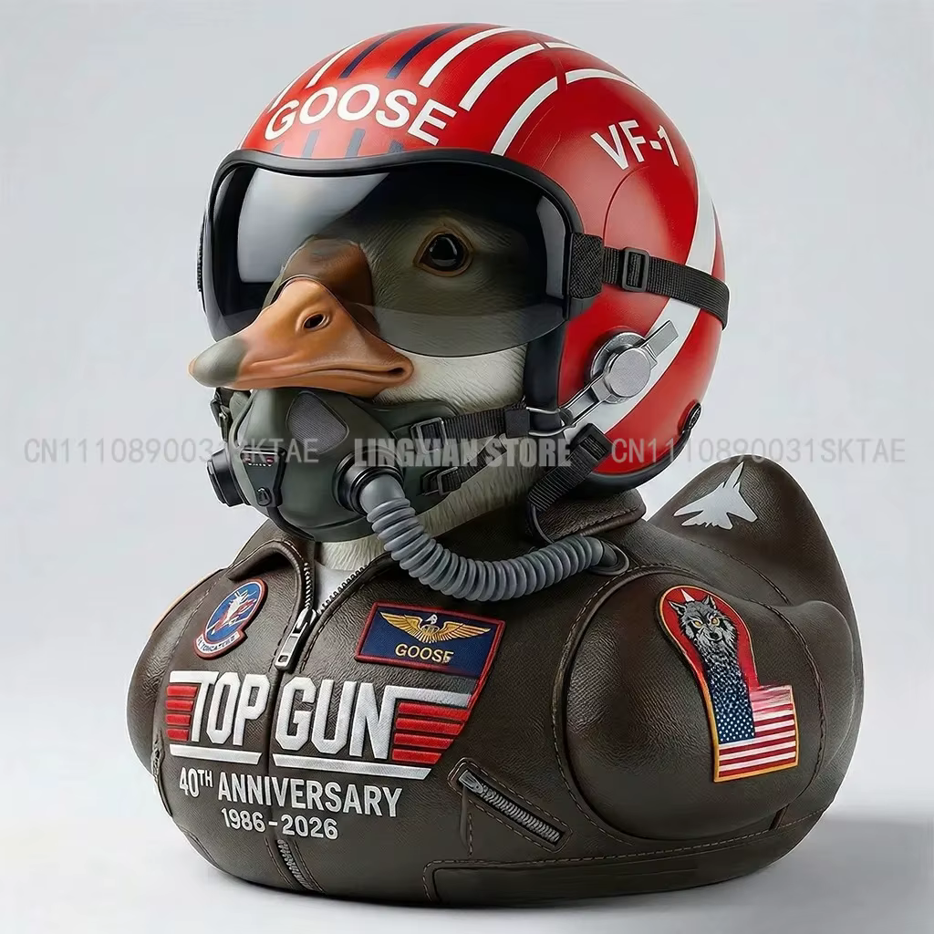 Canard en caoutchouc militaire Top Gun 40e anniversaire Maverick Pilot Duck